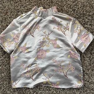 FLORAL TIE BACK TOP